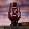 Red Glencairn Whisky Glass With Monogram (Single 1)