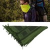 Scarf Head Wrap Breathable Kerchief Comfortable Shawl Green with Tassels