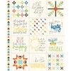 Oh Happy Day Quilting Panel, Inspirational Quotes and Geometric Patterns,