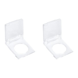 Square Switch Button Protective Cover Transparent Plastic Dust Protector Waterproof Power Button Cover Lamp Switch Cover Multifunctional Craft Display Stand for Home and Office (2)