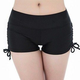 Women's Anti-Exposure Boxer Swim Shorts for Sports & Yoga Swim Shorts M (67-74) Waist / Rose Red 5ea