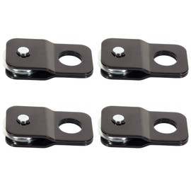 OCPTY High Strength Steel 8,000 lb Snatch Block Pulley Self Recovery Winch Accessory for Off Road Vehicles (4pcs)