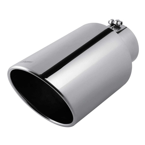 Upower 5" to 8" Diesel Exhaust Tip Universal Trucks Car Chrome 5 In Inlet 8 In Outlet Exhaust Tip 15" Long 5 x 8 x 15 Inch Diesel Tail Pipe Stainless Steel Polished Bolt/Clamp On