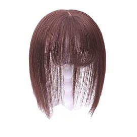 Wigrace Domestic Brand 100% Human Hair Hairpiece Short Synthetic Scalp Medical Men's Women's Eyepiece (Natural Black)