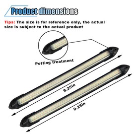 JOYCOURT 2PCS DRL LED Daytime Running Light Strip, 9 Inch Headlight Sequential White Yellow Turn Signal, Waterproof Exterior LED Light for SUV Truck (23CM)