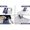 BOMEI PACK Packing Tape with Blue Dispenser Clear Packaging Tape