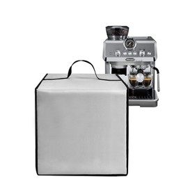 Espresso Machine Dust Cover Compatible With De'Longhi La Specialista Arte Evo Espresso Machine EC9255M Coffee Machine Heavy Duty Waterproof Nylon Cover Silver 13" D x 17.7" W x 15.8" H