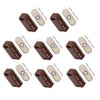 TERF® Brown Magnetic Door Catch Closer 40mm With Fixing Screw for Cabinet Kitchen Bathroom Cupboards Closet Wardrobes Drawer Catch - Pack of 8