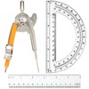4 Pieces Geometry Math Set Compass for Geometry Math Compass