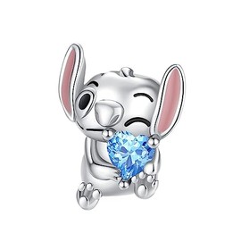 Lkwrideiny Stitch Heart Charm 925 Sterling Silver Pendant,Jewelry Beads Gifts for Women Bracelet&Necklace