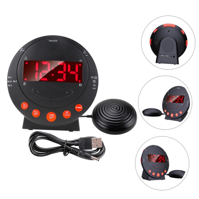 STOBAZA Strong Alarm Clock for Heavy Sleepers Sunrise Wake- Vibration