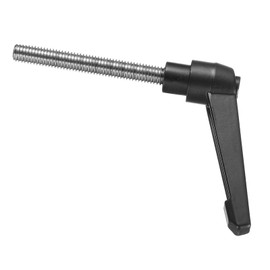 sourcing map Adjustable Clamping Lever Handle M8 x 60mm Metric 304 Stainless Steel Male Threaded Stud Hand Knobs Push Button Ratchet Rotating Screw Handles Bolts with Locking Lever Black