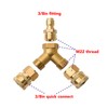 Pressure Washer Tee Splitter Coupler Brass Three Way Connector Quick