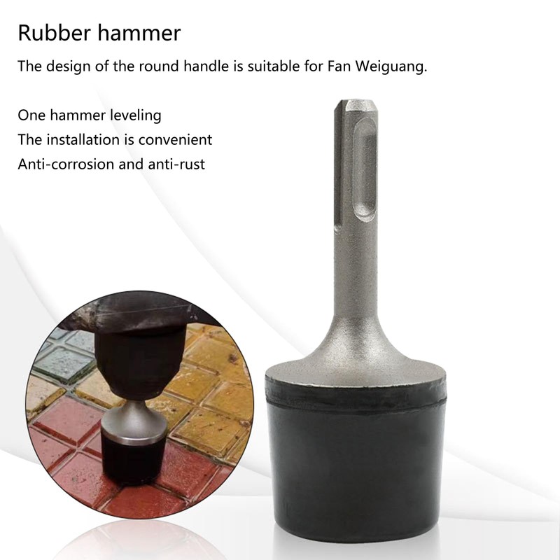 Durable Rubber Mallet Tool with Handle Essential Hammer for Radiators