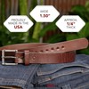 Bullhide Belts Mens Leather Belt for Casual, Dress, 1.50" Wide,