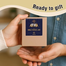 Bible Verse Jar for Grandma – 92 Scriptures of Love, Faith & Wisdom | Christian Easter Gift for Grandmother from Family | Spiritual Encouragement Jar | Birthday or Easter Gift for Elderly Women