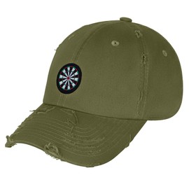 JPAK Dart Board Vintage Dad Hat Frayed Embroidered Cap Scoring Olive Green