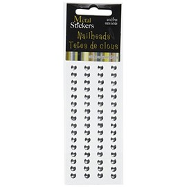 Mark Richards Metal Stickers Nailheads 5mm Round 64/Pkg-Silver