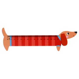 Rex London Wooden Ruler Mini Dachshund Design 15 cm