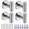 4 PCS Porta Toallas para Baño,304 Gancho de Acero Inoxidable