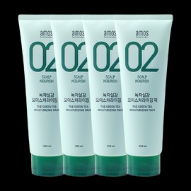 Green tea experience Amos Moisturizing Pack 250ml 4pcs / 아모스 모이스처라이징 팩 250ml 4개