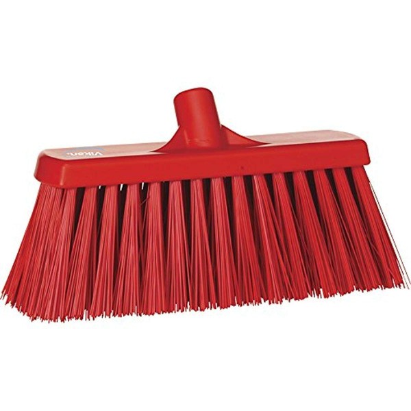 Vikan, Red Broom,Push,Stiff,12.75",PP/PET, 2915