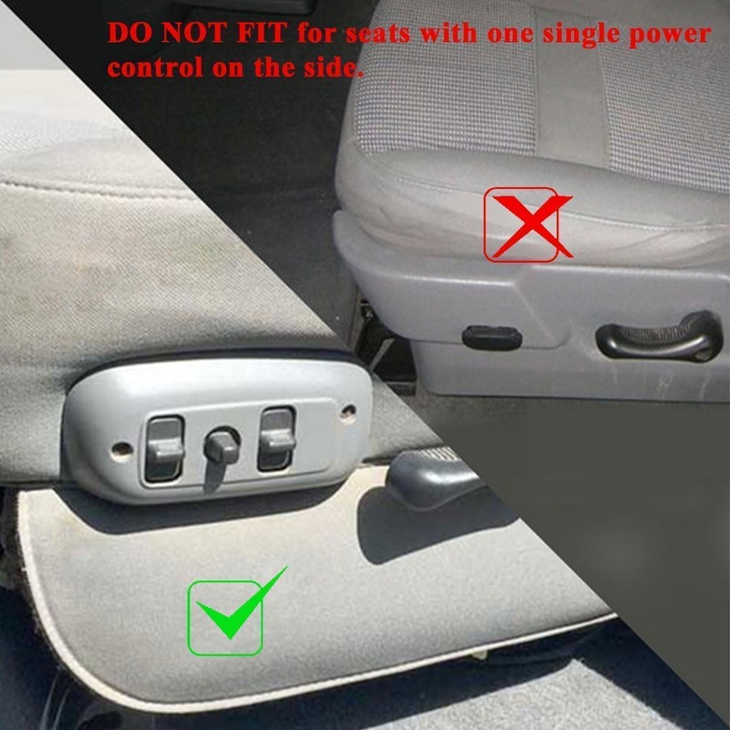 NLQR Cloth Gray Front Driver Side Bottom Replacement Seat Covers