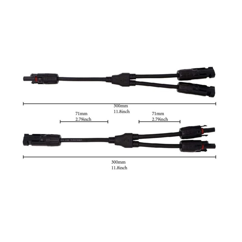 Intckwan Solar Panel Y Plug, Ip67, F/M/M and M/F/F, Solar
