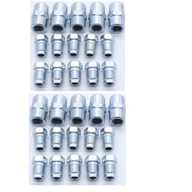 SHLPDFM 20 x Screw Connections + 10 x Connector for Diameter 4.75 mm Brake Line Brake Pipe Flaring F Type