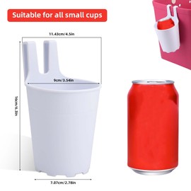 lasuroa Drink Holder for Bogg Beach Bags, Portable Drink Holder Bag Accessories with Hooks for Outdoor Picnics and Travel, Compatible with Large Drinking Cups and Water Bottles