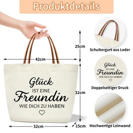 Best Friend Gifts, Canvas Tote Bag for Women, Gift Women's Shopper Bag, Tote Bag Gift for Best Friend, Thank You Gifts, Friendship Gifts, Birthday Gift