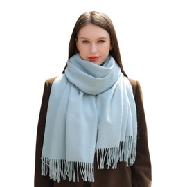 Masada Women's Winter Scarf, Warm and Soft Scarf, lightblue