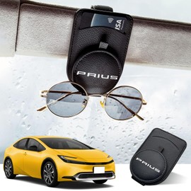 SUVVNE Car Sunglasses Clip for New Prius 60 Series Car Sun Visor Pocket Glasses Holder Leather PRIUS 60 Series ZVW60 ZVW65 MXWH60 MXWH65 (January 2023 - Present) Car Sun Visor Pocket, Card Storage, 2