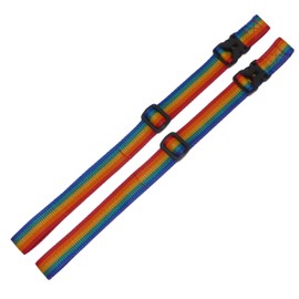 Webbing Strap with Quick Release Buckle, Pack of 2 (Rainbow, 1 metre)