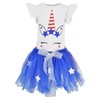 Unicornio de 4 de julio para bebé, 2 piezas, con