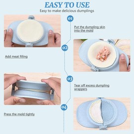 8Pcs Dumpling Maker, Dumpling Press 3 Sizes Empanada Maker, Dumpling Mold Manual Chinese Dumpling Cutter, Empanada Press for Kitchen Home Family Gathering Picnic