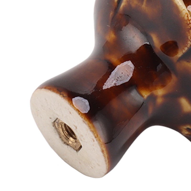 6Pcs Cabinet Knob Rose Flower Shape Delicate Ceramic Knob for