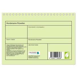 Wundersame Pilzwelten (Desk Calendar 2025 DIN A5 Landscape), CALVENDO Monthly Calendar