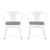 Delta Children Bistro 2-Piece Chair Set, White Metal/Grey Barnboard