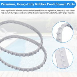 BOUYAO RCX23002 Replacement Soft Tread Drive Belt Compatible with Aquavac Tiger Shark (Plus and QC) and SharkVac Pool Cleaners, Premium, Heavy-Duty Rubber Pool Cleaner Parts (2 Pack)