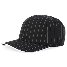Trendy Apparel Shop 6 Panel Structured Pinstripe Snapback Baseball Cap - Black White