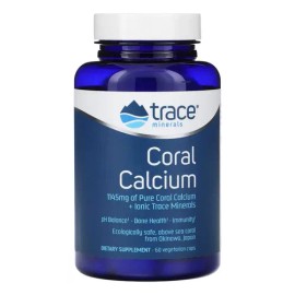 Trace Minerals Suplemento Calcio Coral 60 Caps Sin Sabor Vegano                                                                                       
