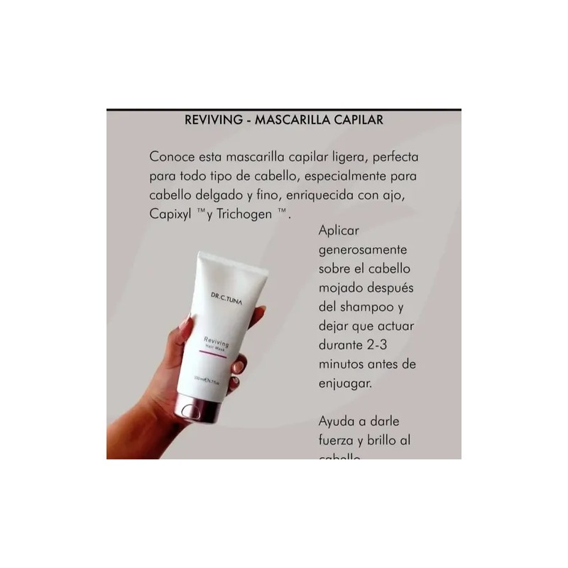 Set Reviving Farmasi Shampoo, Mascarilla Y Aceite De Ajo