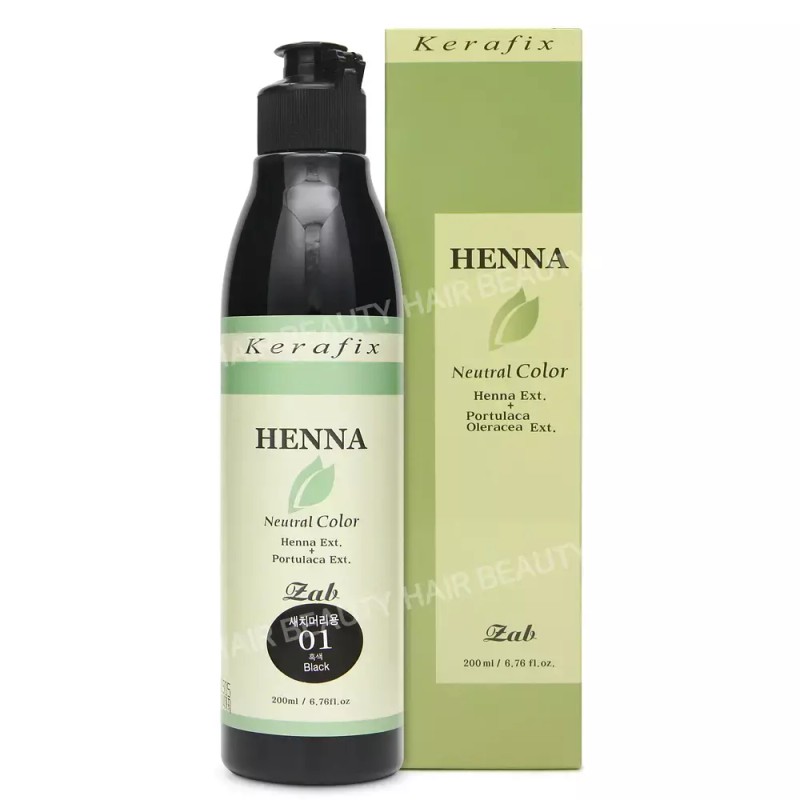 Jabbu 자브 케라픽스 헤나 중성칼라 200ml [황갈색(멋내기)] Zab Kerafix Henna