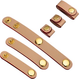 OLizee® 6 Pack PU Leather Handbag Strap Shortener Handbag Handle Wrap Cover Bag Handle Cover Wrap Tote Bag Handle Protector Shoulder Bag Handle Wrap for Travel Beige