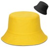 Bucket Hat Double Side Yellow Hat for Men Women Reversible