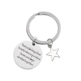 Friendship Gifts Friendship Keychain Gift Best Friend Gift Birthday Christmas Gifts Best Friend BFF Keychain Keyring, Thank You for Being a Friend, Medium