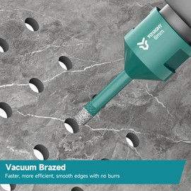 1/4 Inch Diamond Hole Saw for Porcelain Tile & Glass - 6mm M14 Shank Core Drill Bit for Angle Grinder, Dry/Wet Hole Opener, Cuts Granite, Marble, Ceramic, Brick, Stone