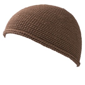 CHARM - Gorro Kufi para Hombre, Gorro de algodón Hecho a Mano, 2 tamaños por Casualbox, Marrón Claro, M