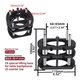 Router Lift, Router Table Lift System for Router Table Saw Insert Base Plate, Metal Router Lift System Kit with Strong Grip for Small Trimming Machines